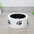 Custom Logo Designer Raised Ceramic Pet Food Bowl